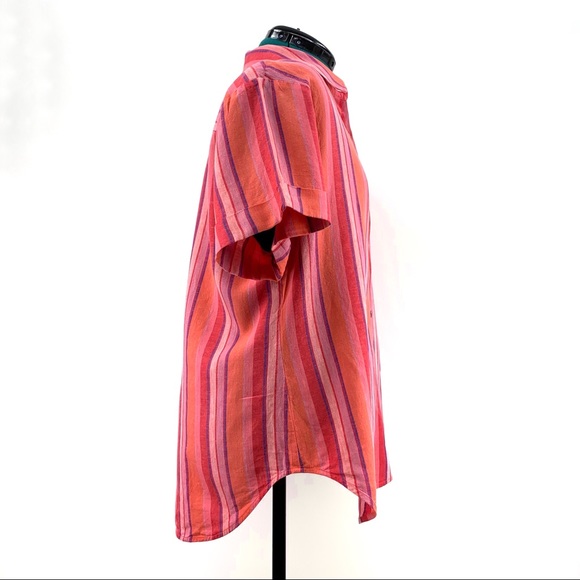 Cabi Tickled Pink Button Down Short Sleeve Shirt, #5977, Medium - Picture 8 of 16